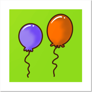 party balloons Posters and Art